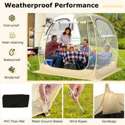Instant Pop up Sports Tent with Carrying Bag and Floor Mat for 1-2/5-6 People-M