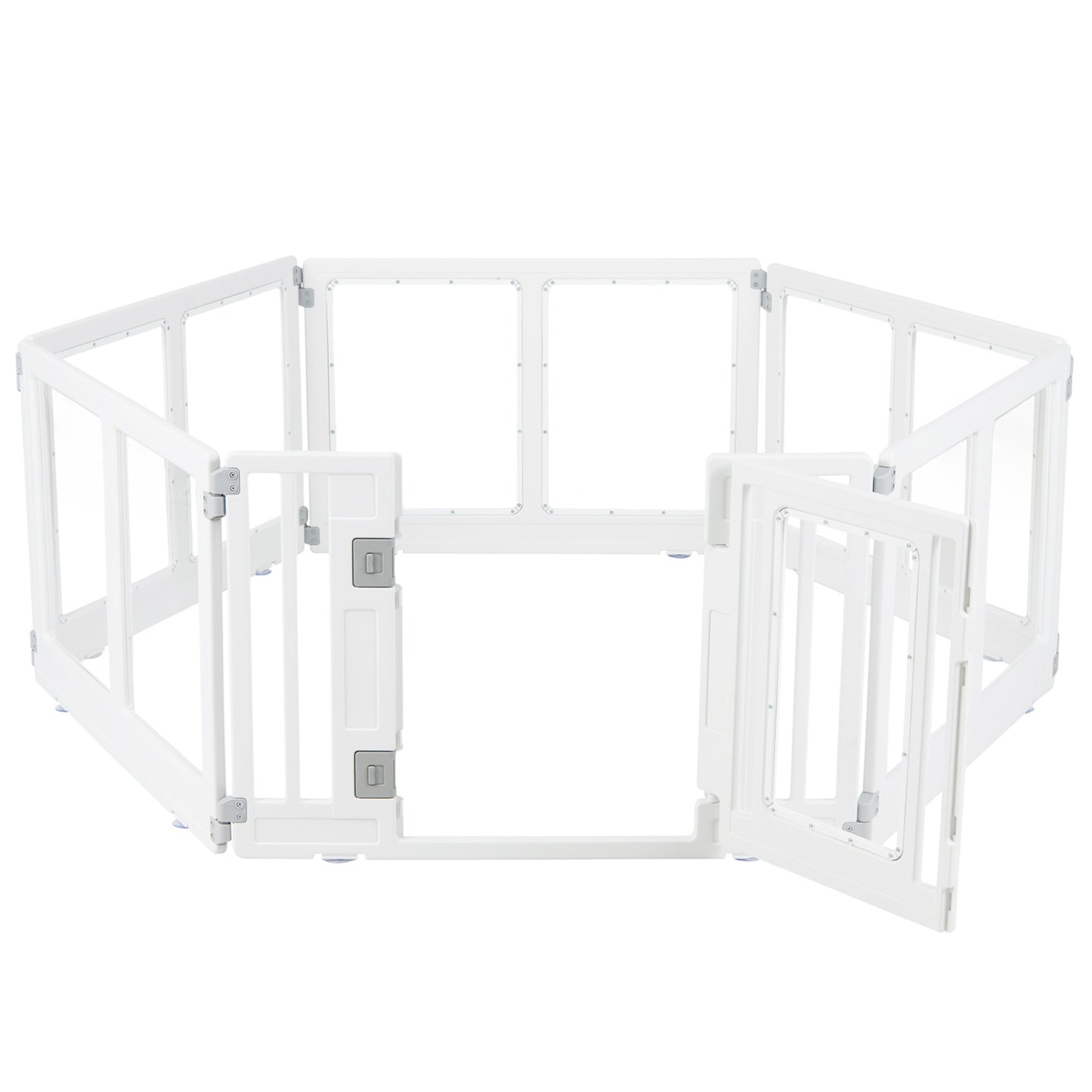 Clear Plastic Dog Playpen with Door - 8 Panel