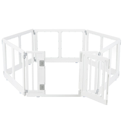 Clear Plastic Dog Playpen with Door - 8 Panel