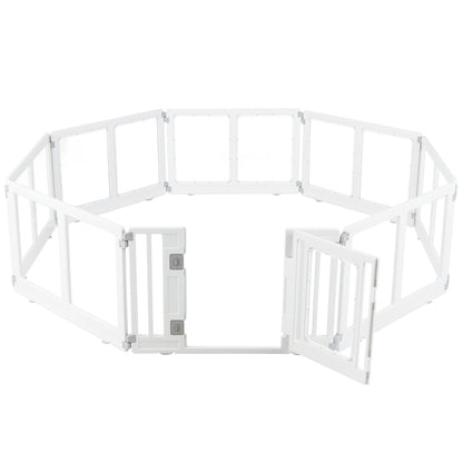 Clear Plastic Dog Playpen with Door - 8 Panel