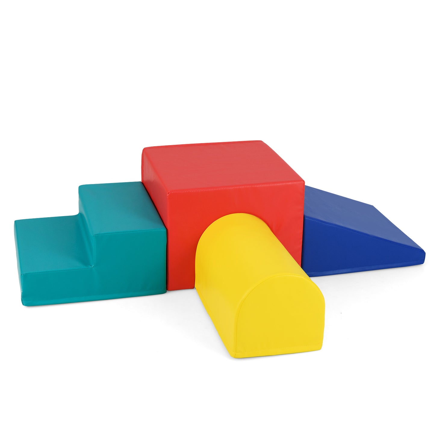 Climb and Crawl Foam Block Play Set for Infant Baby-Orange - Red