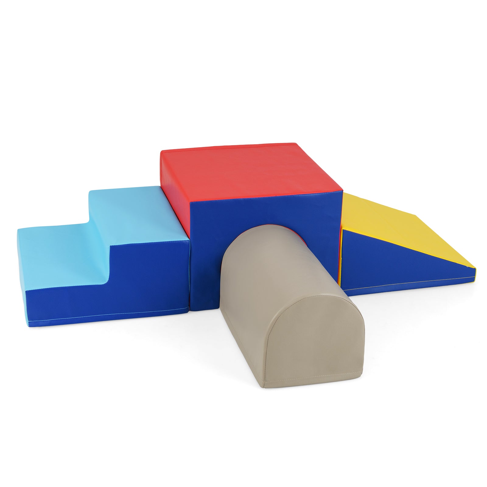 Climb and Crawl Foam Block Play Set for Infant Baby-Orange - Yellow