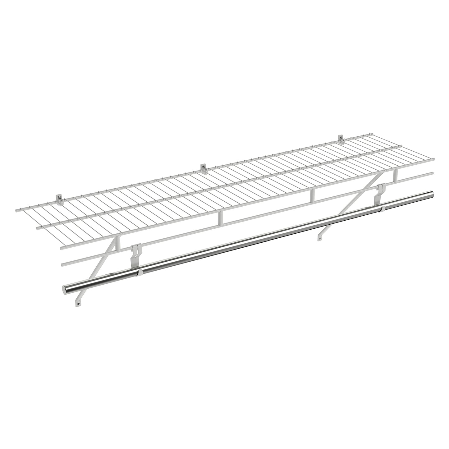 Closet Shelves Wall Mounted with Ventilated Metal Wire Shelving Kit