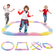 Colorful Kids Wavy Balance Beam with Textured Surface and Non-slip Foot Pads