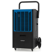 140 Pints Commercial Dehumidifier Crawl Space Dehumidifier with Pump and Drain Hose-Blue - Blue