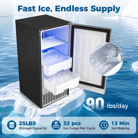 Commercial Under Counter Ice Maker 90 lbs/Day