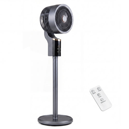 Compact Oscillating Standing Fan with 70° Oscillation and 90° Tilt for Home Office