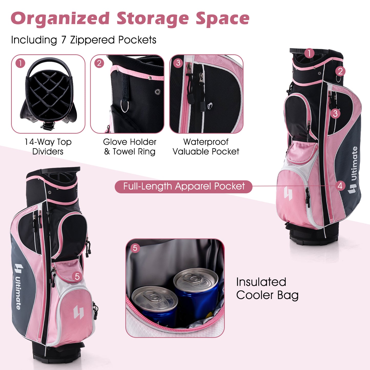 Women's Complete Golf Club Set Right Hand with Rain Hood