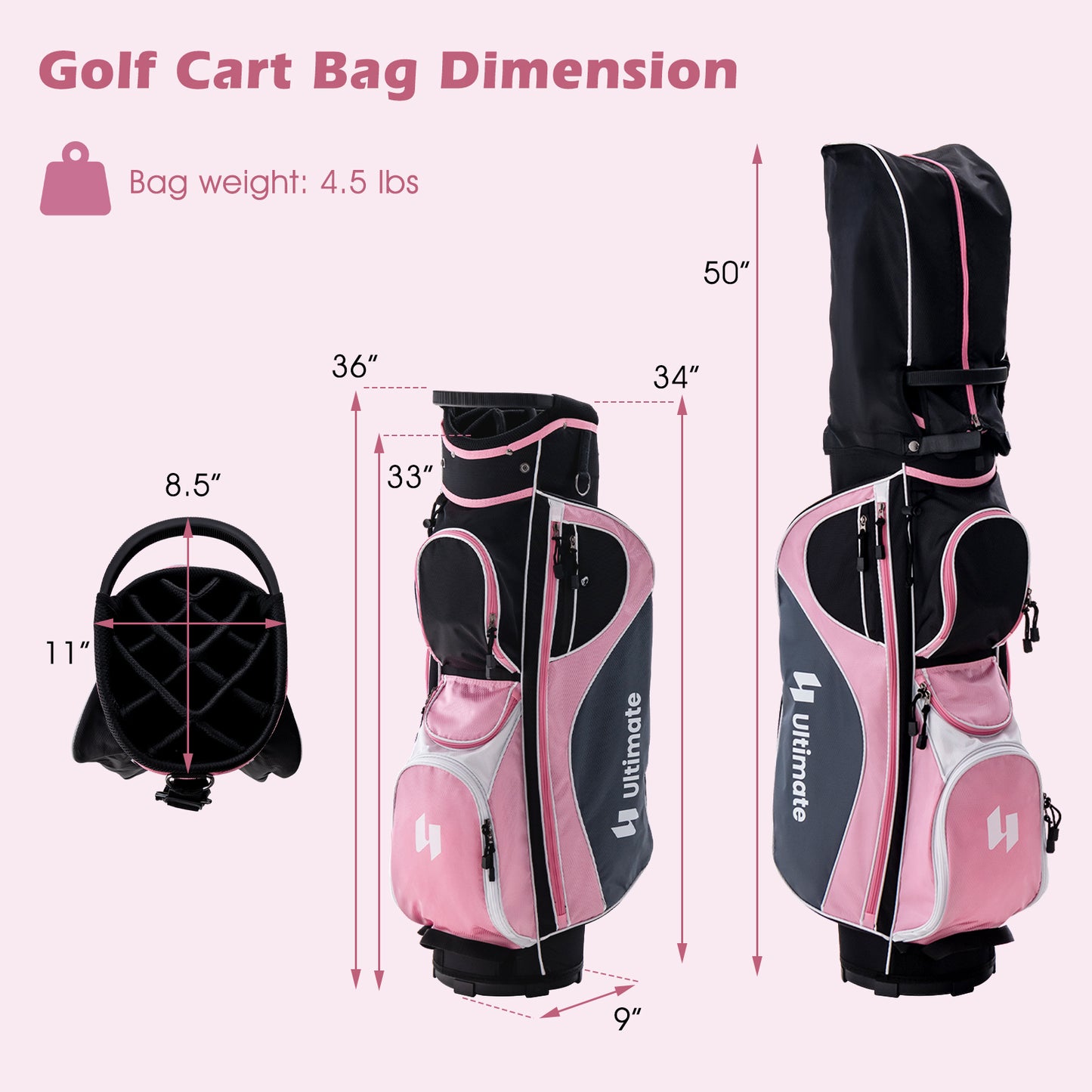 Women's Complete Golf Club Set Right Hand with Rain Hood