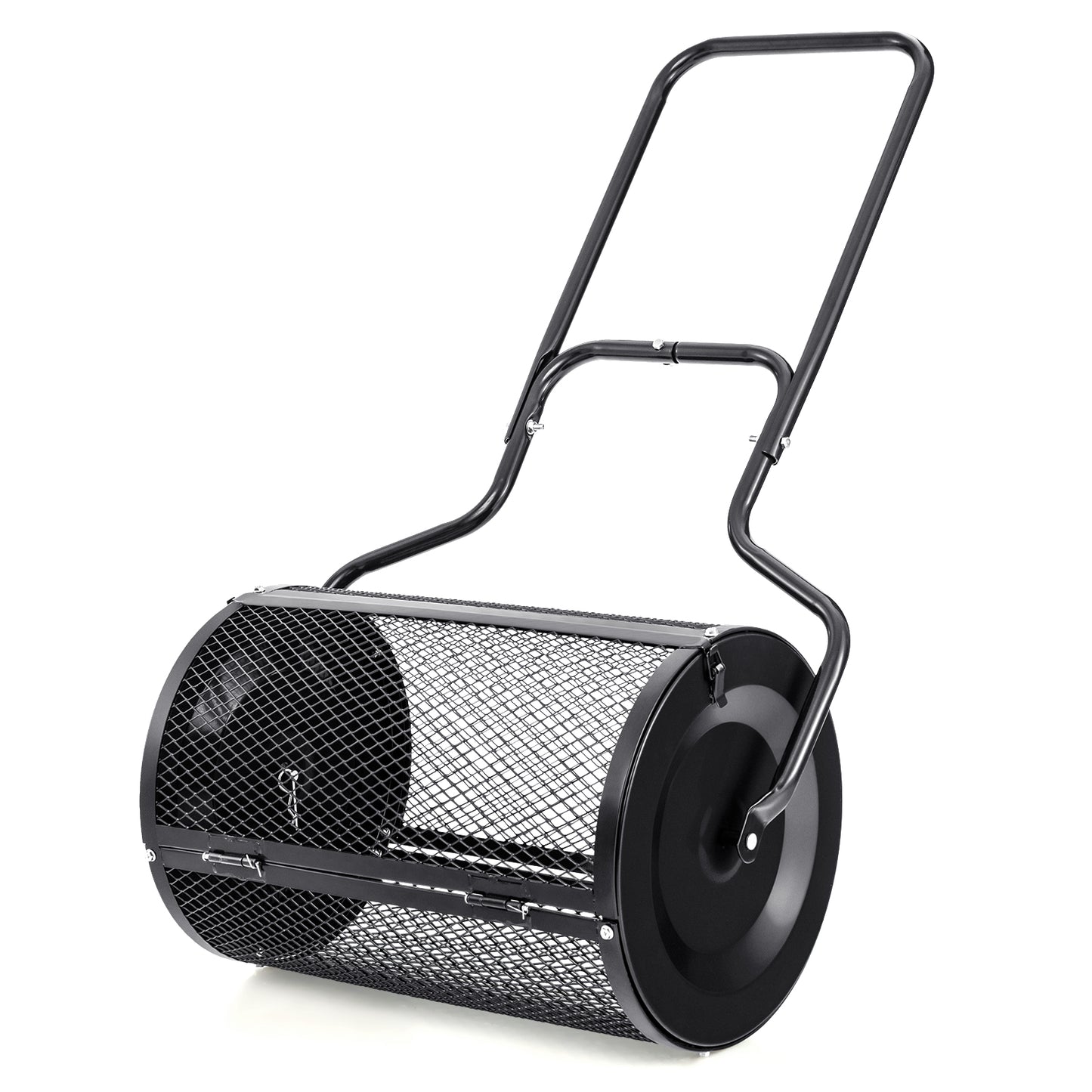 24 Inches Peat Moss Spreader with Upgrade Side Latches and U-shape Handle-Green