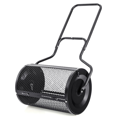 24 Inches Peat Moss Spreader with Upgrade Side Latches and U-shape Handle-Green