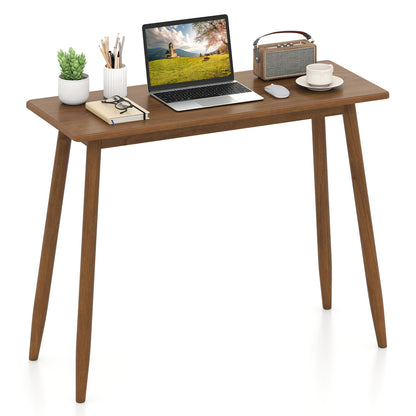 Writing Desk with Rubber Wood Legs and Spacious Tabletop