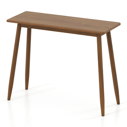 Writing Desk with Rubber Wood Legs and Spacious Tabletop