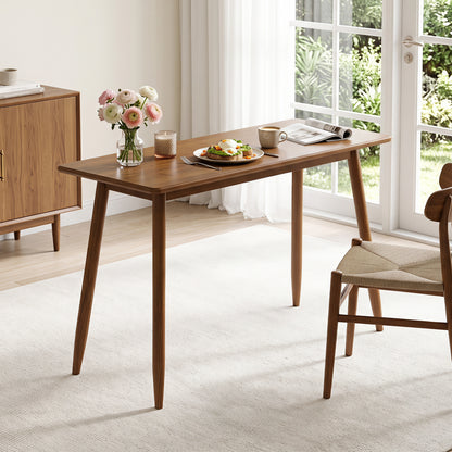 Writing Desk with Rubber Wood Legs and Spacious Tabletop