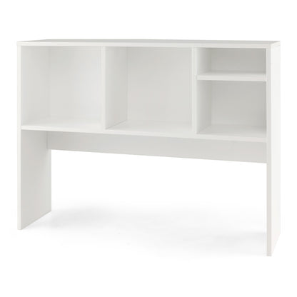 Computer Desktop Bookcase with 4 Cubbies and Open Back Compartment