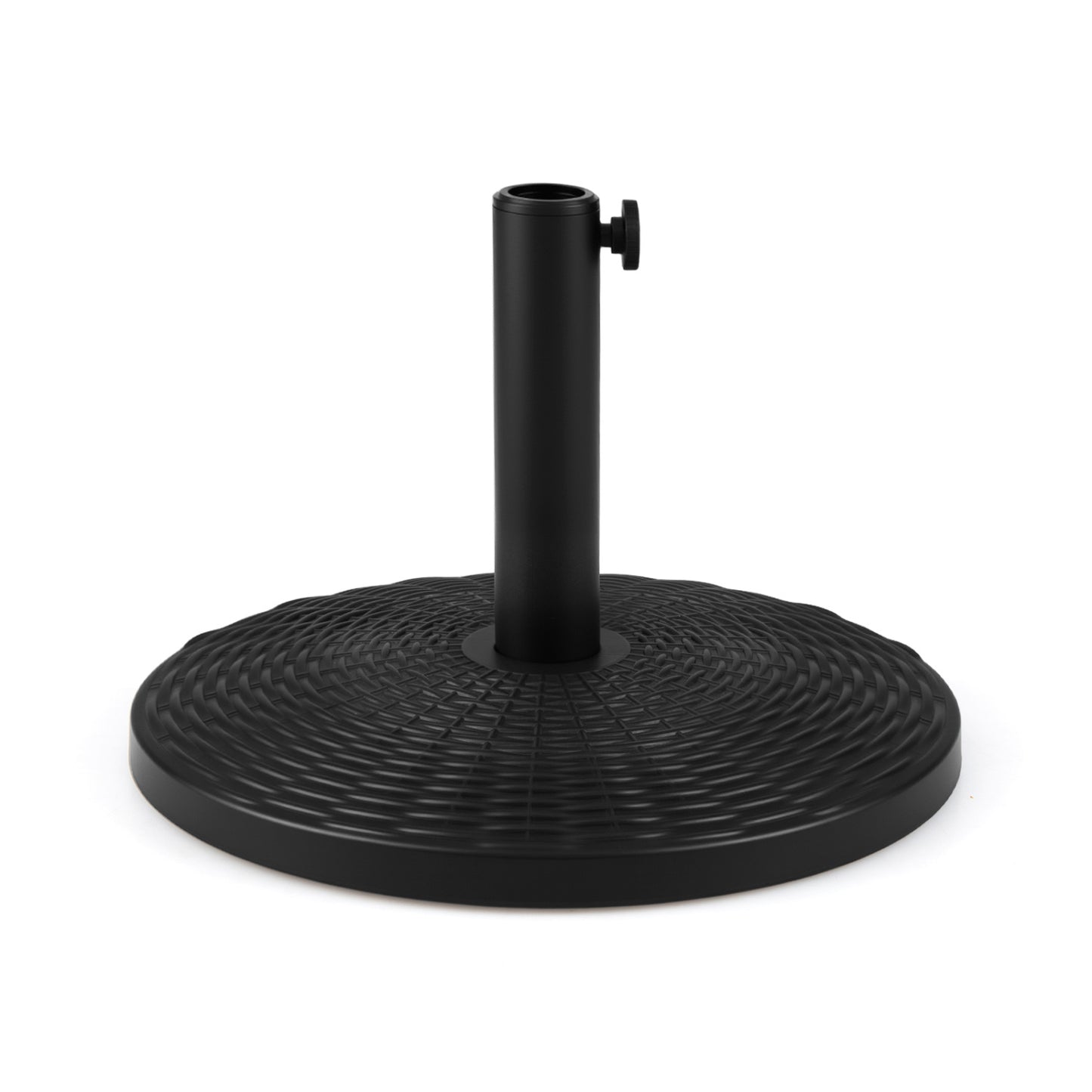 Concrete Patio Umbrella Base with Rattan Pattern for Lawn