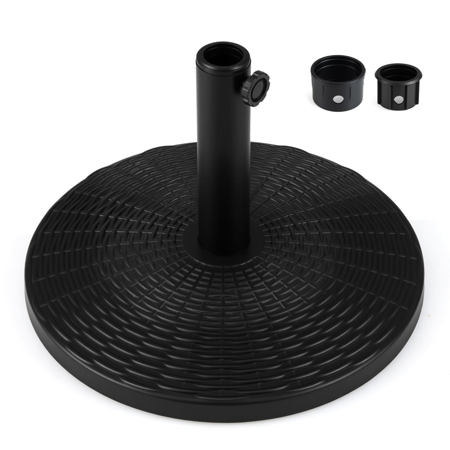 Concrete Patio Umbrella Base with Rattan Pattern for Lawn