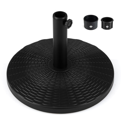 Concrete Patio Umbrella Base with Rattan Pattern for Lawn