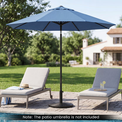 Concrete Patio Umbrella Base with Rattan Pattern for Lawn