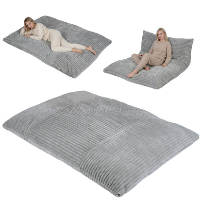 Convertible Bean Bag Floor Sofa with Washable Corduroy Cover