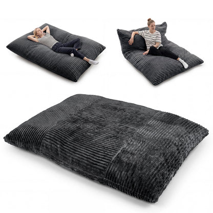 Convertible Bean Bag Floor Sofa with Washable Corduroy Cover
