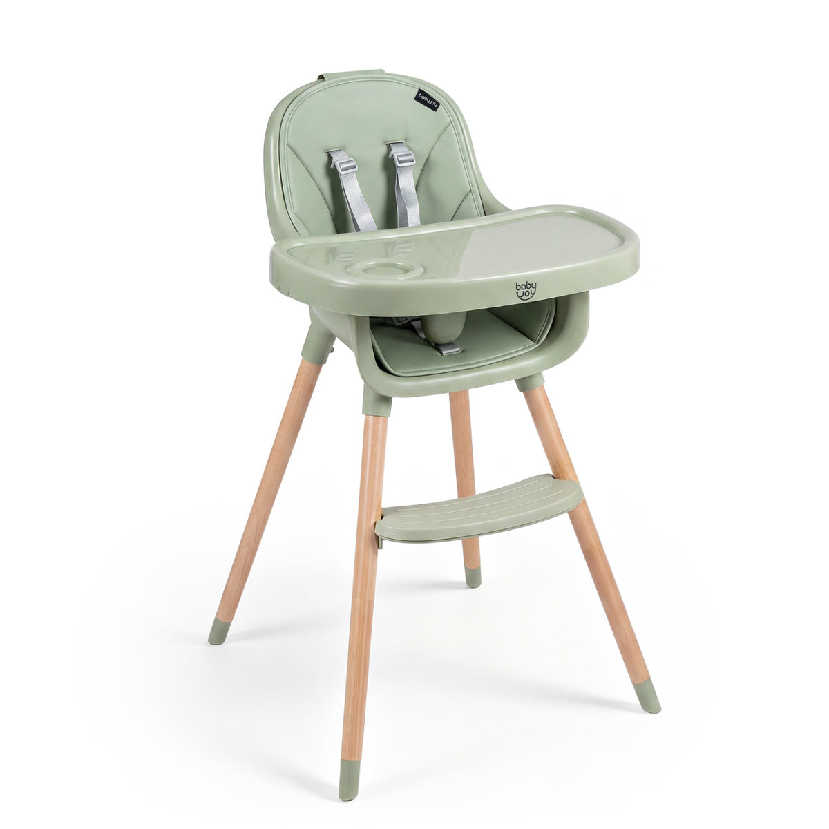 Convertible High Chair with 5-Point Harness - Beige