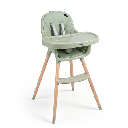Convertible High Chair with 5-Point Harness - Beige