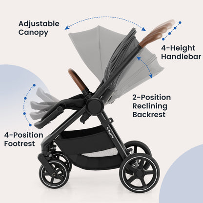 Convertible Baby Stroller with Car Seat Adapters