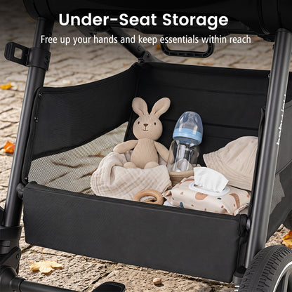 Convertible Baby Stroller with Car Seat Adapters