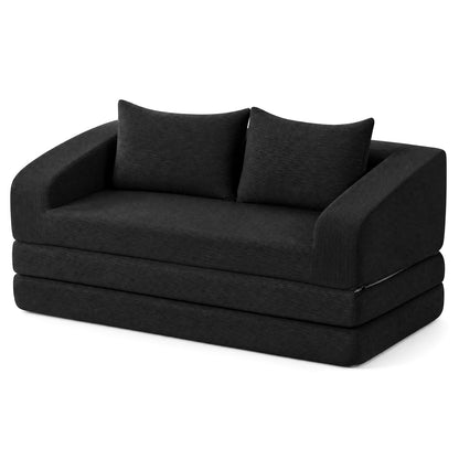 Corduroy Loveseat Sleeper Sofa with Removable Cushions
