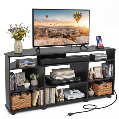 Corner TV Stand for TVs up to 55 Inch with Storage