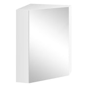 Corner Medicine Cabinet with Mirror with Open Mirror Door and Adjustable Shelf-White - White