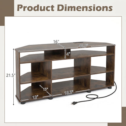 Corner TV Stand for TVs up to 55 Inch with Storage