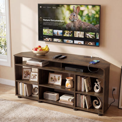 Corner TV Stand for TVs up to 55 Inch with Storage