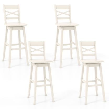 Swivel 30-Inch Bar Height Stool Set of 2 with Footrest