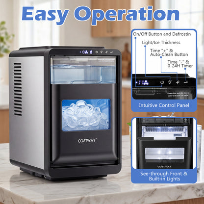 Countertop Ice Maker 26 Lbs/Day with Adjustable Thickness