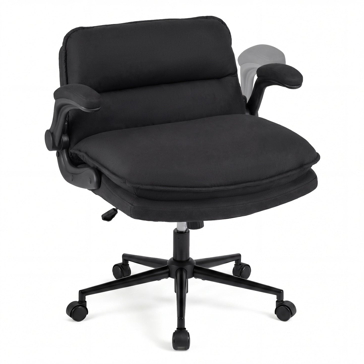 Criss Cross Chair on Wheels with Flip-up Arms Adjustable Height