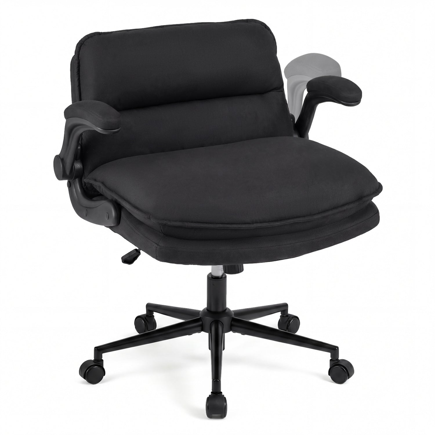 Criss Cross Chair on Wheels with Flip-up Arms Adjustable Height