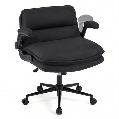 Criss Cross Chair on Wheels with Flip-up Arms Adjustable Height