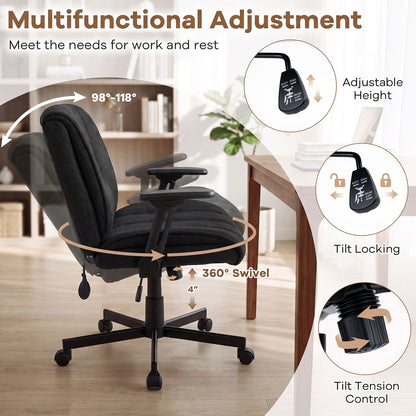 Criss Cross Home Office Chair with Airbag Lumbar Support