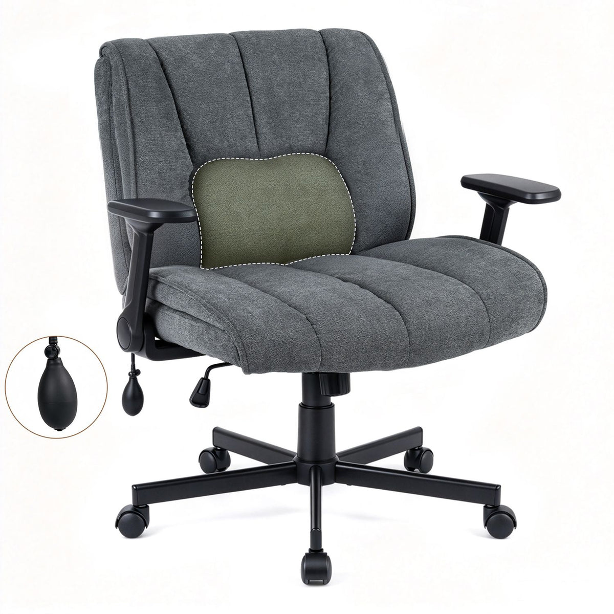 Criss Cross Home Office Chair with Airbag Lumbar Support