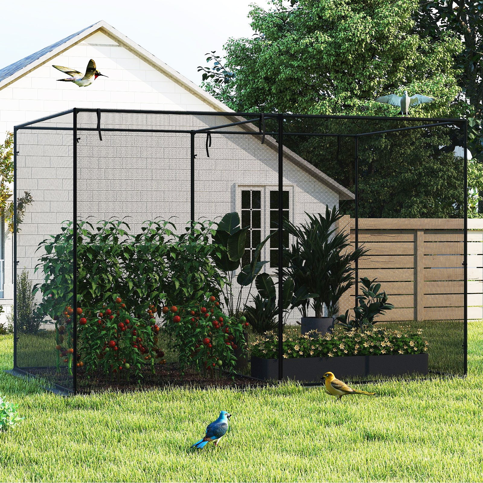 Crop Cages with 6 Ground Nails for Garden Plant