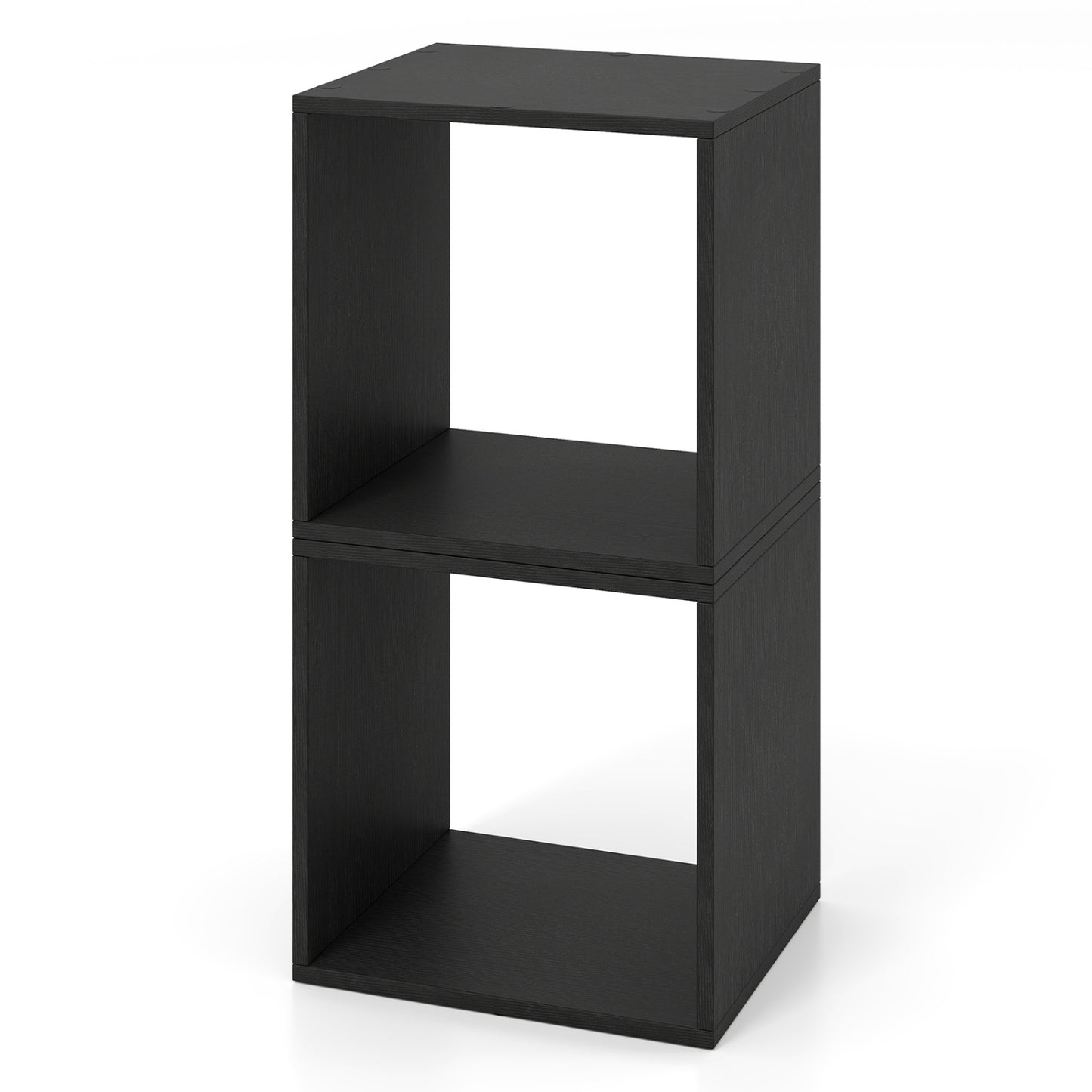 Cube Storage Organizer Set of 2 - Black Modular Bookcase