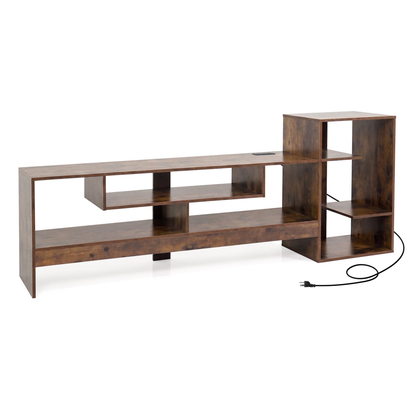 TV Stand for 55 Inch TV with Power Outlets and Storage
