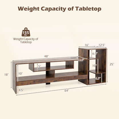 TV Stand for 55 Inch TV with Power Outlets and Storage