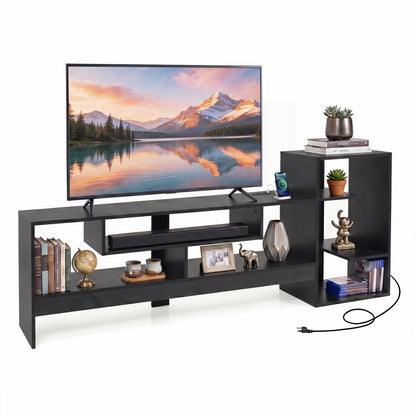 TV Stand for 55 Inch TV with Power Outlets and Storage