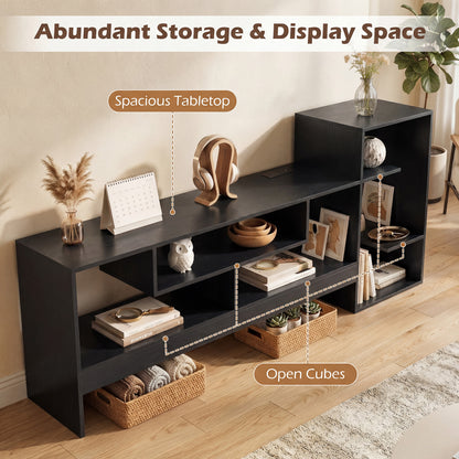 TV Stand for 55 Inch TV with Power Outlets and Storage