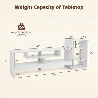 TV Stand for 55 Inch TV with Power Outlets and Storage