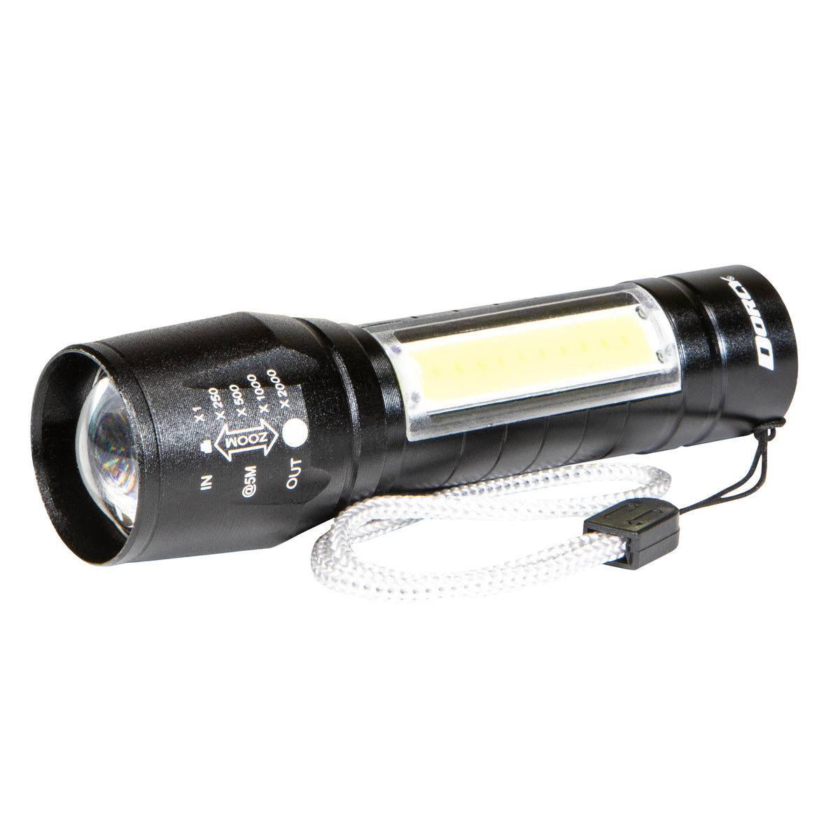 Dorcy Ultra HD 100-Lumen Rechargeable Aluminum LED Flashlight with Zoom & Area Light