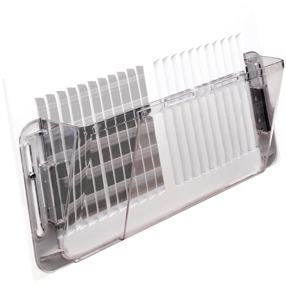Deflecto Adjustable Magnetic Air Deflector for Wall Registers, 10-16 In., Clear
